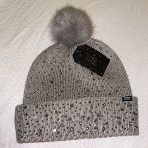 Victoria Secret Rhinestone Pom Pom Hat